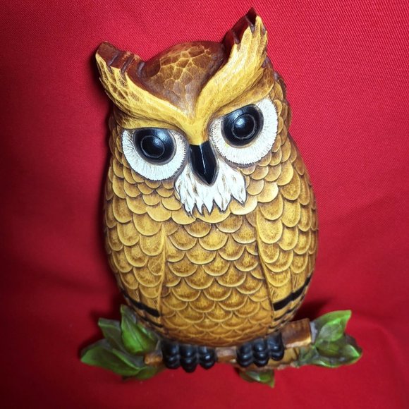 VTG Homco Plastic Owl Wall Hanging Plaque Decor - Picture 4 of 13
